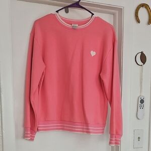 a new day Pink Heart Crew Neck Sweater